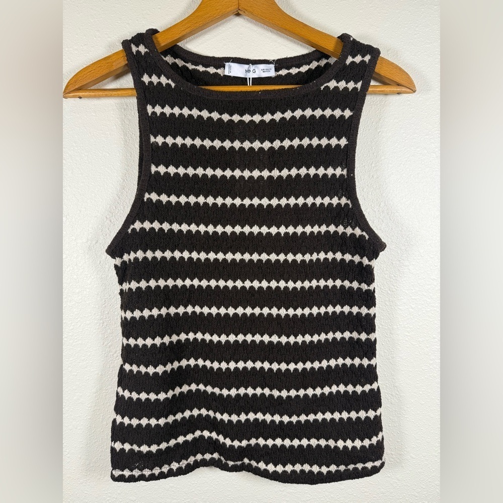 Mango Brown And Tan Knit Tank Women’s XS NWT Fall